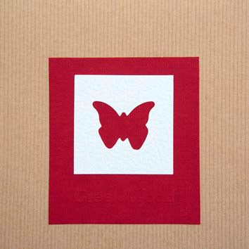Greenwood Memo Album - 6x4 Red Buterfly