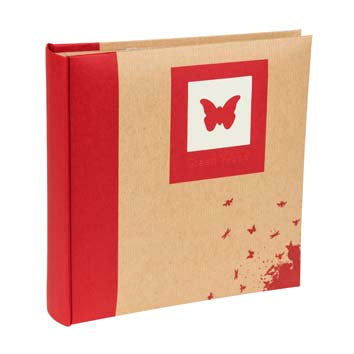 Greenwood Memo Album - 7x5 Red Butterfly