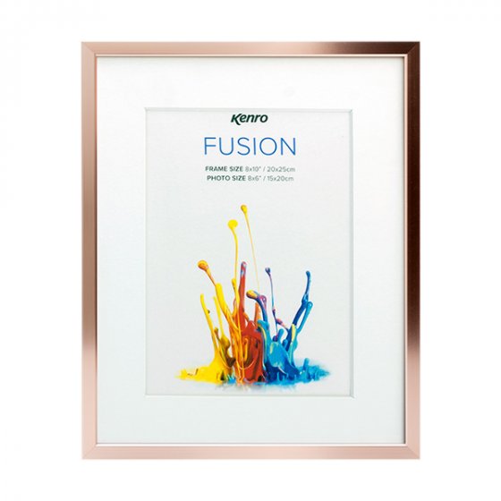 Fusion Classic Rose Gold 12x16" frame with mat 10x12"