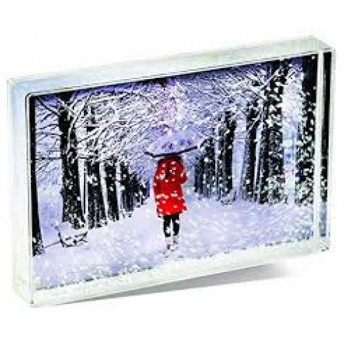 Acrylic Block 6x4 Silver snow